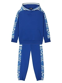 Little Girl's & Barocco Foulard Fleece Joggers