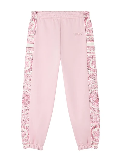 Little Girl's & Barocco Foulard Fleece Sweatpants