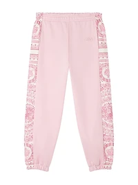 Little Girl's & Barocco Foulard Fleece Sweatpants