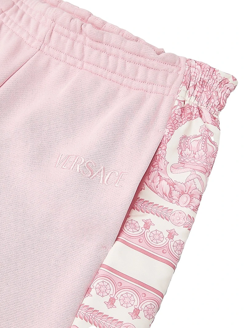 Little Girl's & Barocco Foulard Fleece Sweatpants