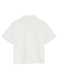 Little Boy's & Medusa Embroidery Piqué Shirt