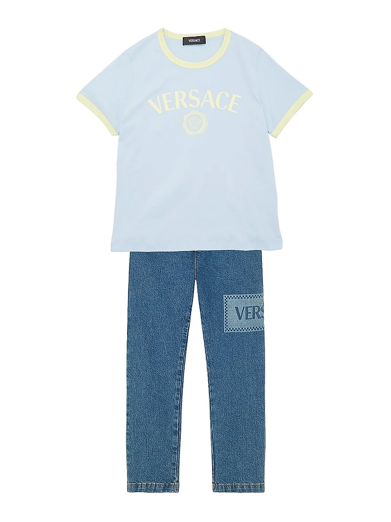 Little Girl's & Medusa Logo T-Shirt