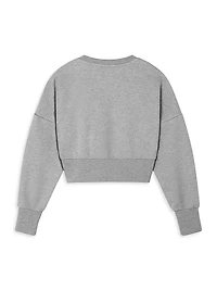 Little Girl's & Logo Fleece Crewneck Sweatshirt