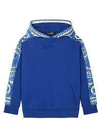 Little Girl's & Logo Barocco Foulard Hoodie