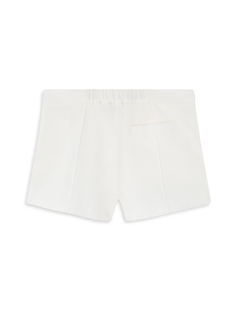 Little Boy's & Medusa Embroidery Piqué Shorts