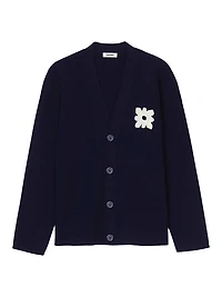 Cardigan with Flower Detail