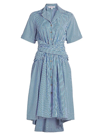 Stripe Tie Shirtdress