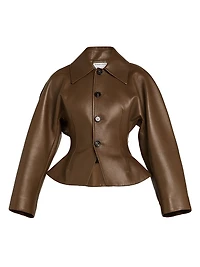 Sculpted Leather Jacket
