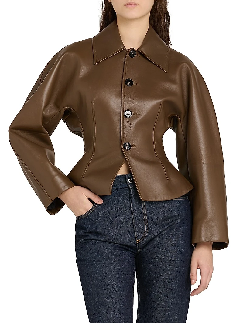 Sculpted Leather Jacket