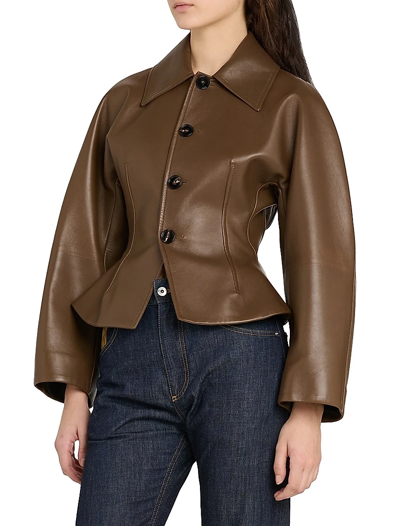 Sculpted Leather Jacket