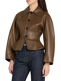 Sculpted Leather Jacket
