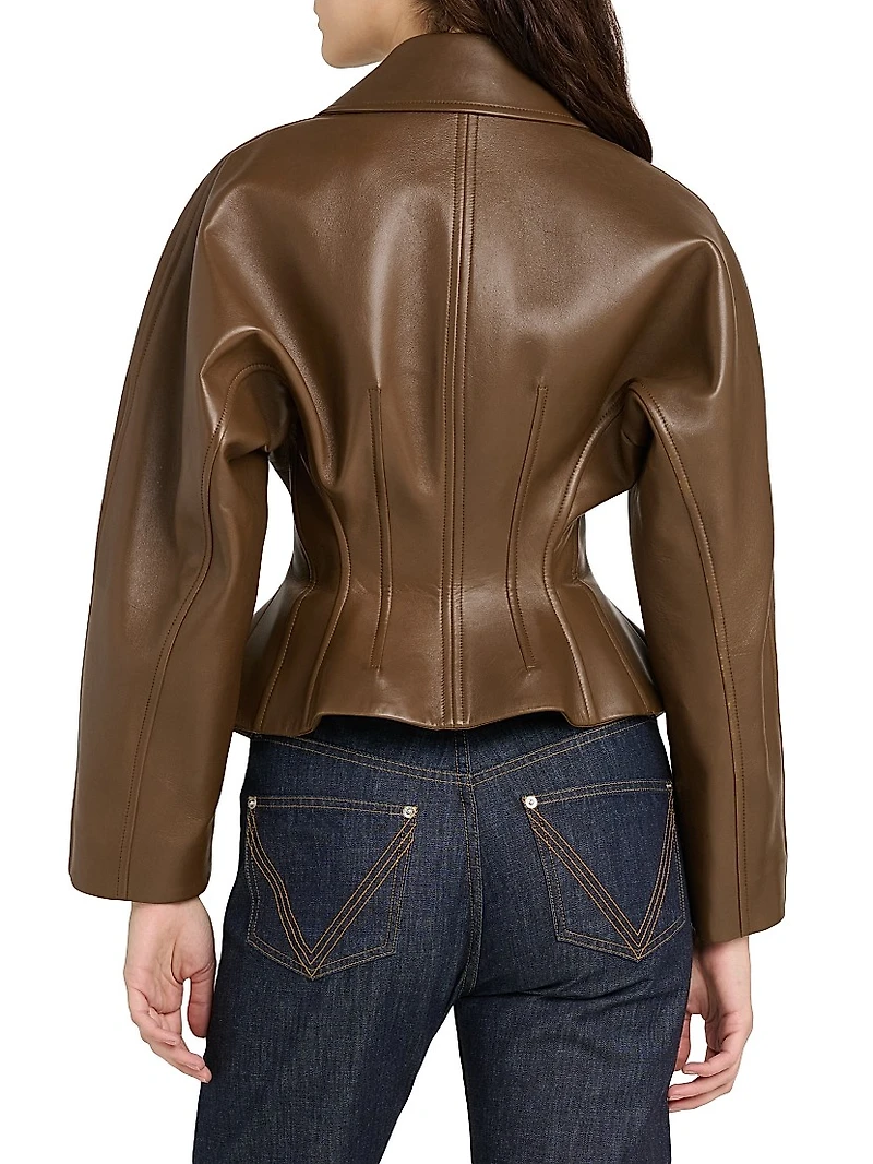 Sculpted Leather Jacket