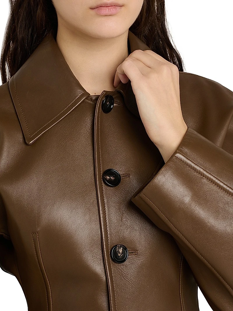 Sculpted Leather Jacket