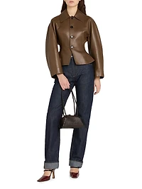 Sculpted Leather Jacket