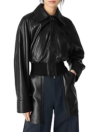 Leather Blouson Jacket