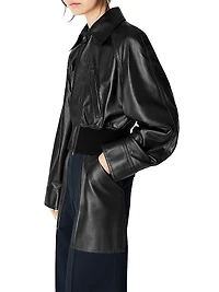 Leather Blouson Jacket