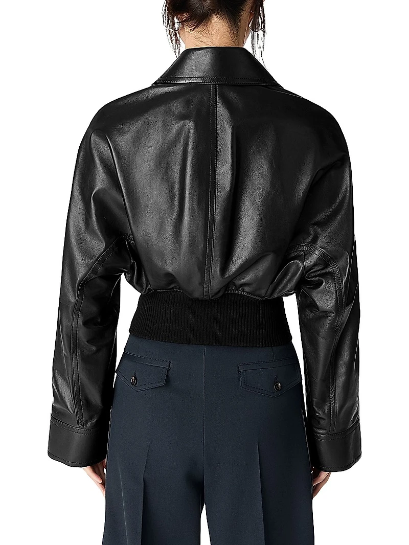 Leather Blouson Jacket