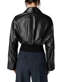 Leather Blouson Jacket
