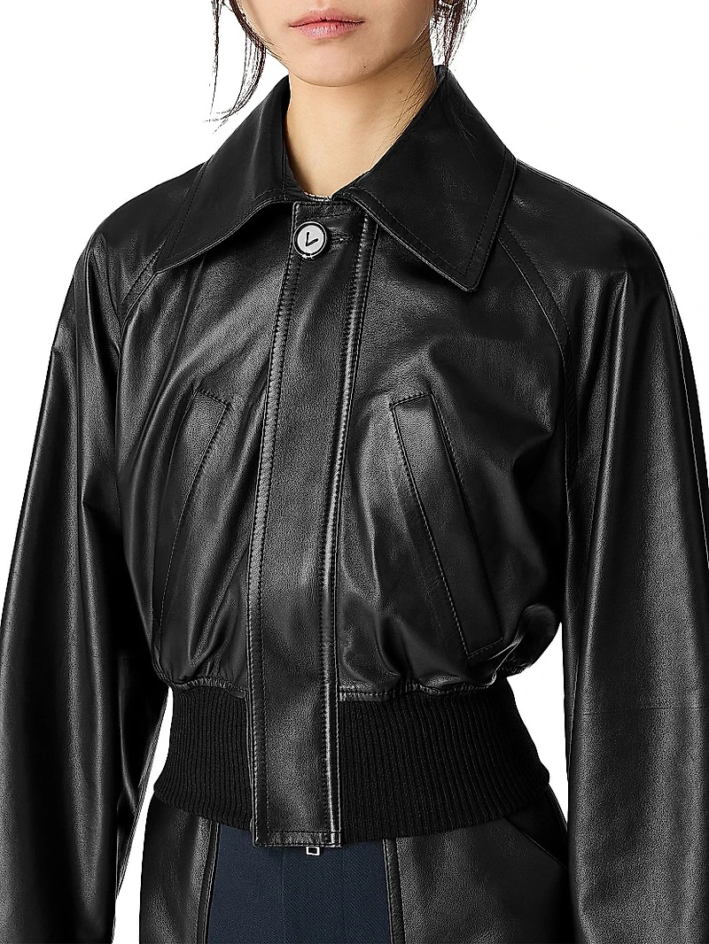 Leather Blouson Jacket