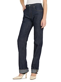 Mid-Rise Straight-Leg Jeans