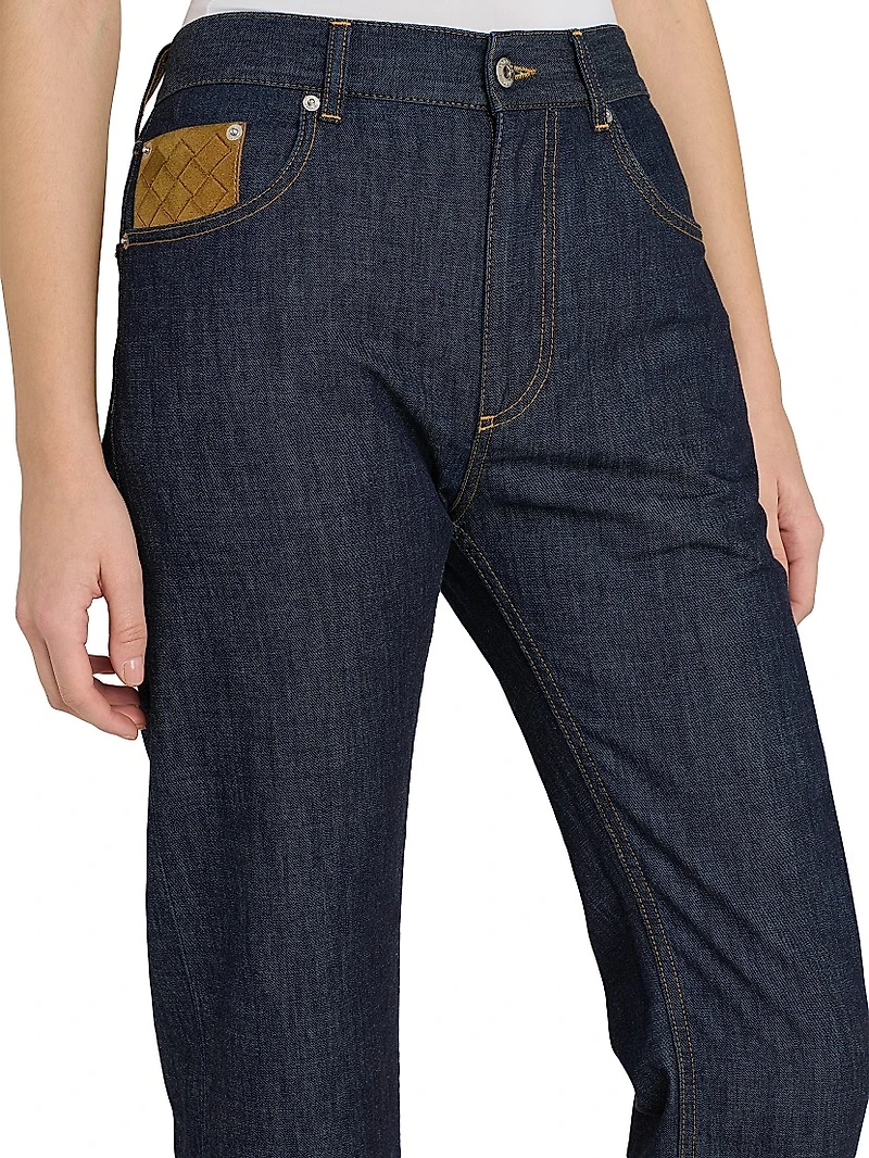 Mid-Rise Straight-Leg Jeans