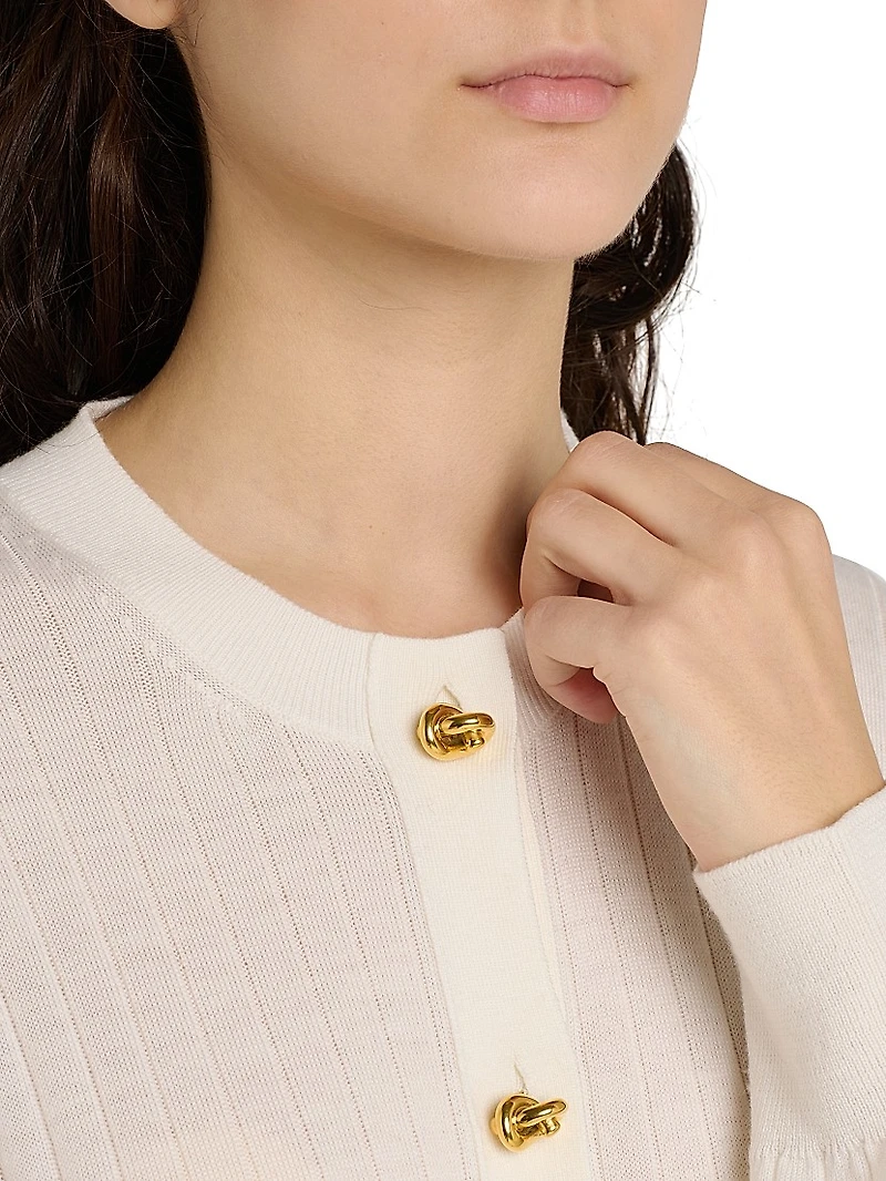 Rib-Knit Wool Cardigan