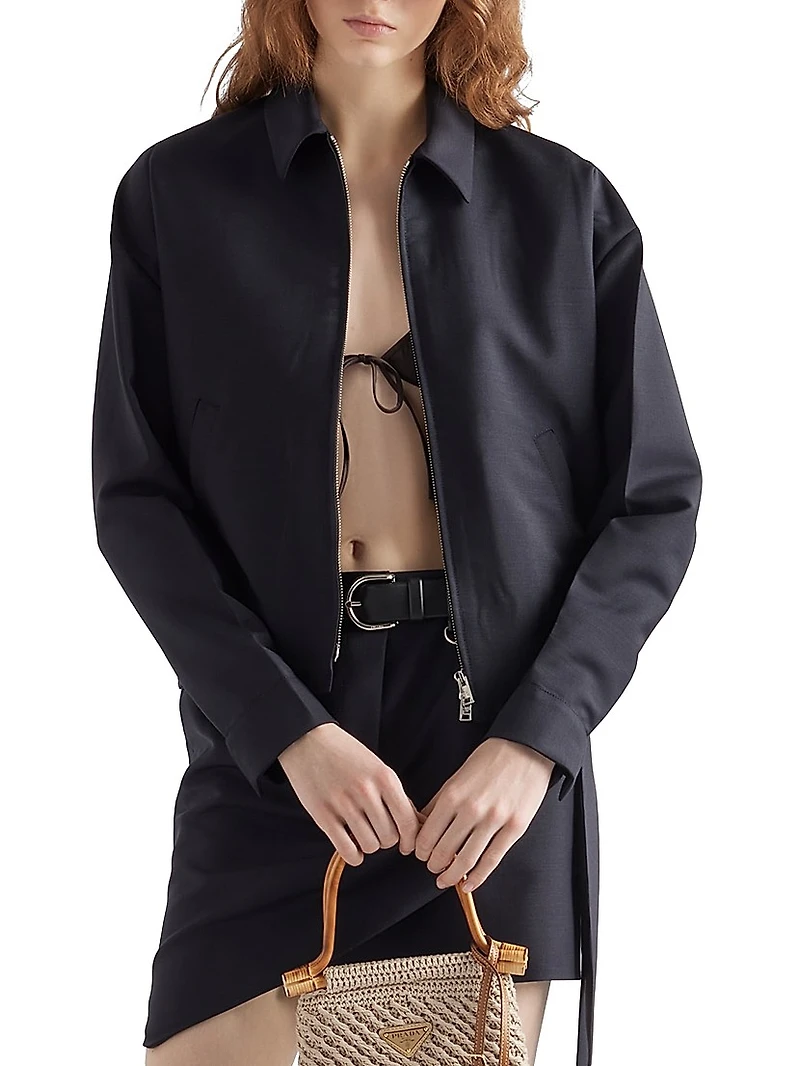 Kid Mohair Blouson Jacket