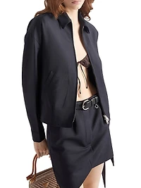 Kid Mohair Blouson Jacket