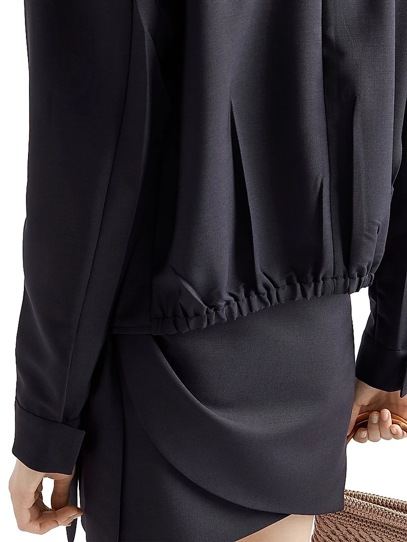 Kid Mohair Blouson Jacket