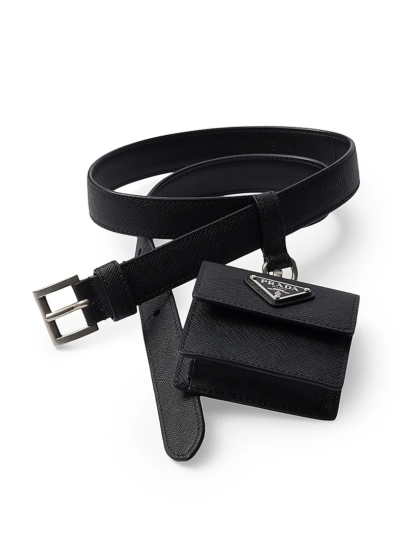 Saffiano Leather Belt