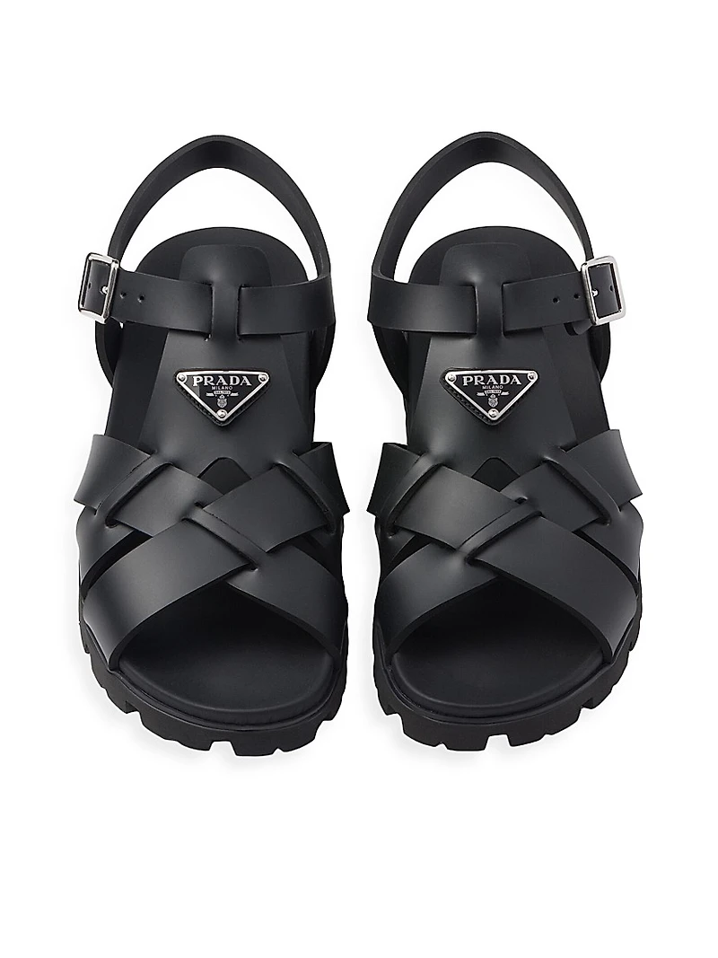 Crisscross Rubber Sandals