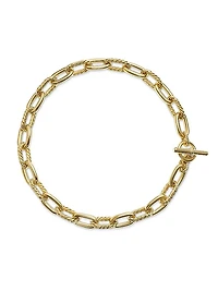 DY Madison Toggle Necklace in 18K Yellow Gold, 13.5MM