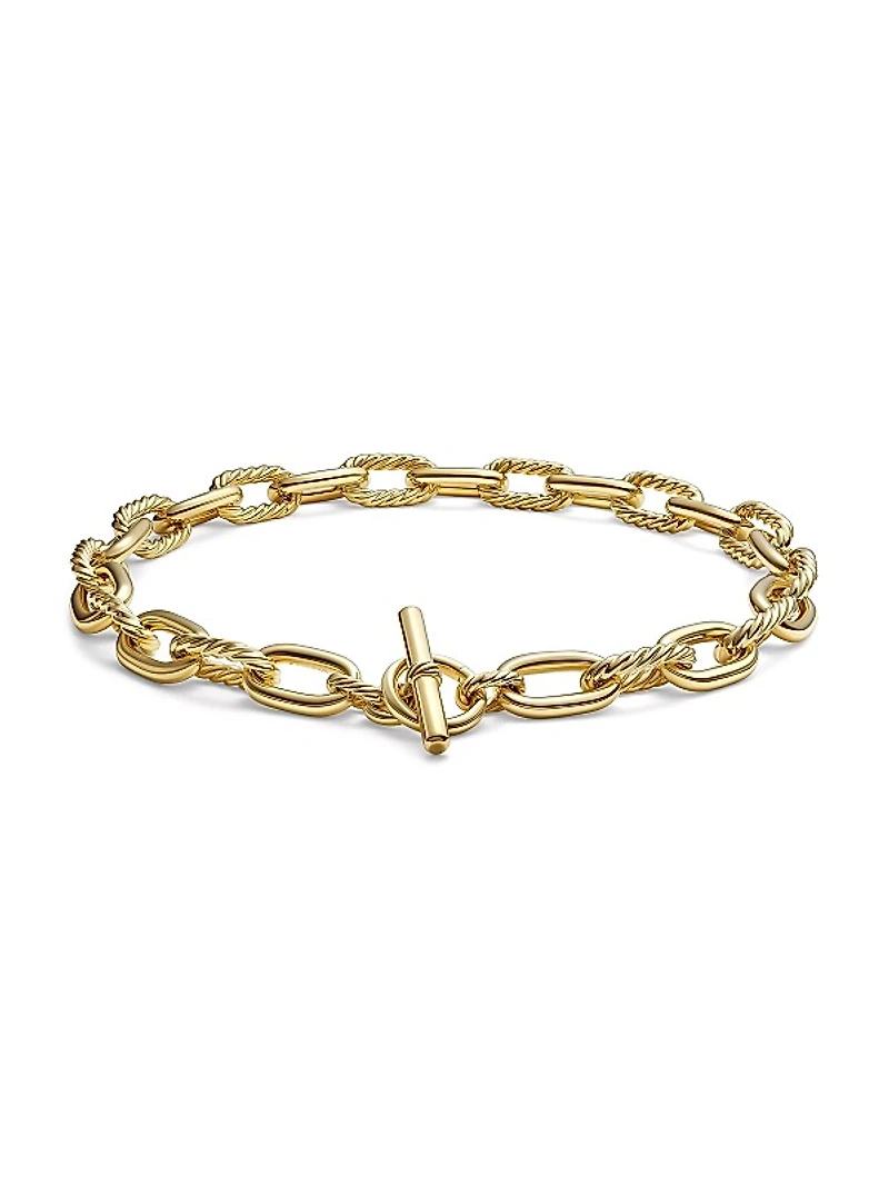 DY Madison Toggle Necklace in 18K Yellow Gold, 13.5MM