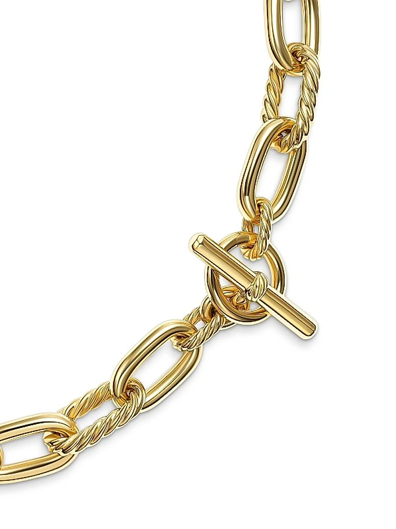 DY Madison Toggle Necklace in 18K Yellow Gold, 13.5MM