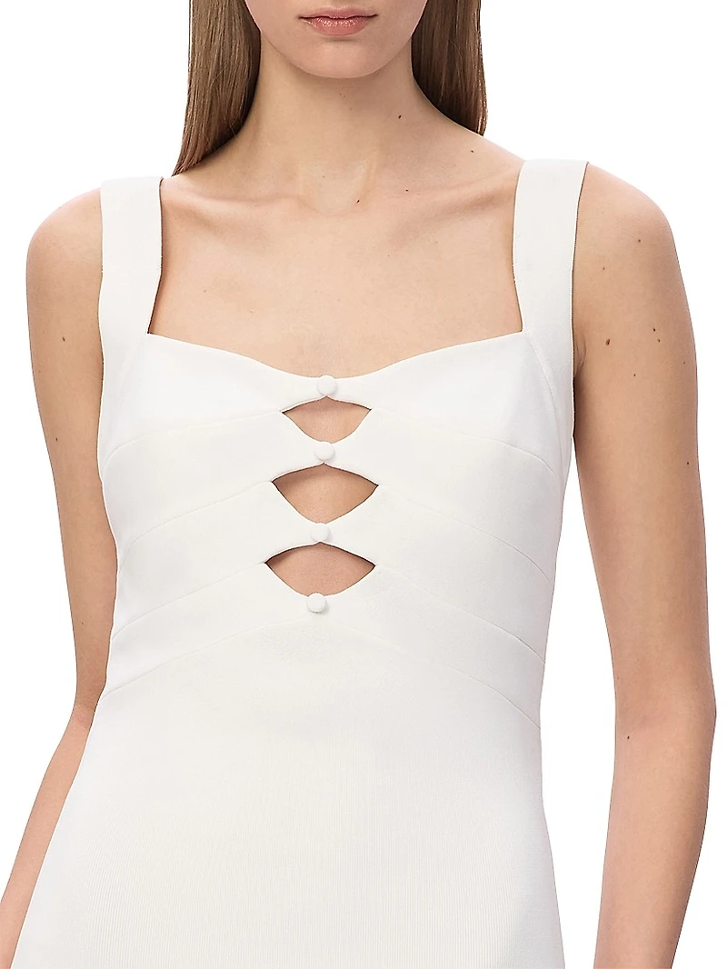 The Alessia Stretch-Crepe Cut-Out Gown