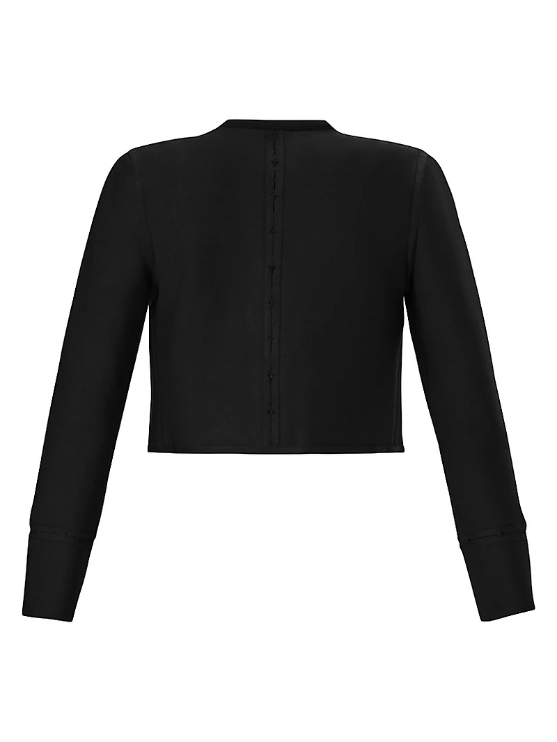 Lucia Rib-Knit Crop Jacket