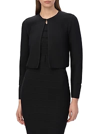 Lucia Rib-Knit Crop Jacket