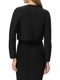 Lucia Rib-Knit Crop Jacket