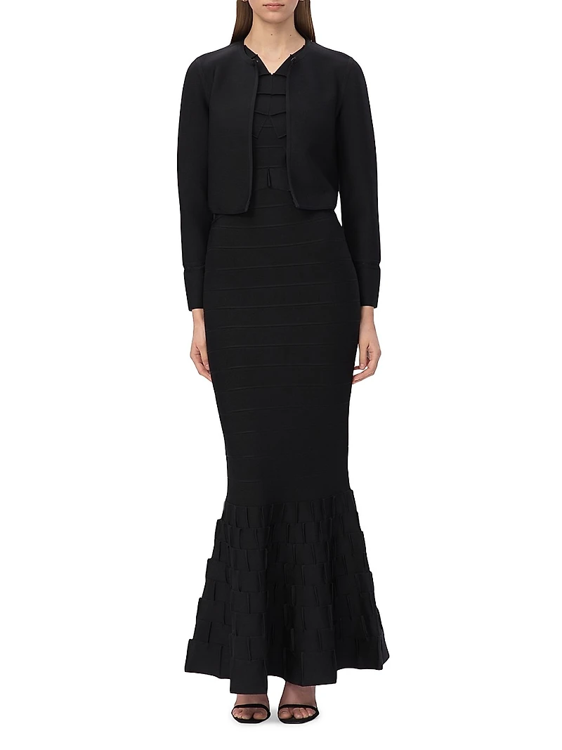 Lucia Rib-Knit Crop Jacket