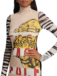 Mixed Print Minidress