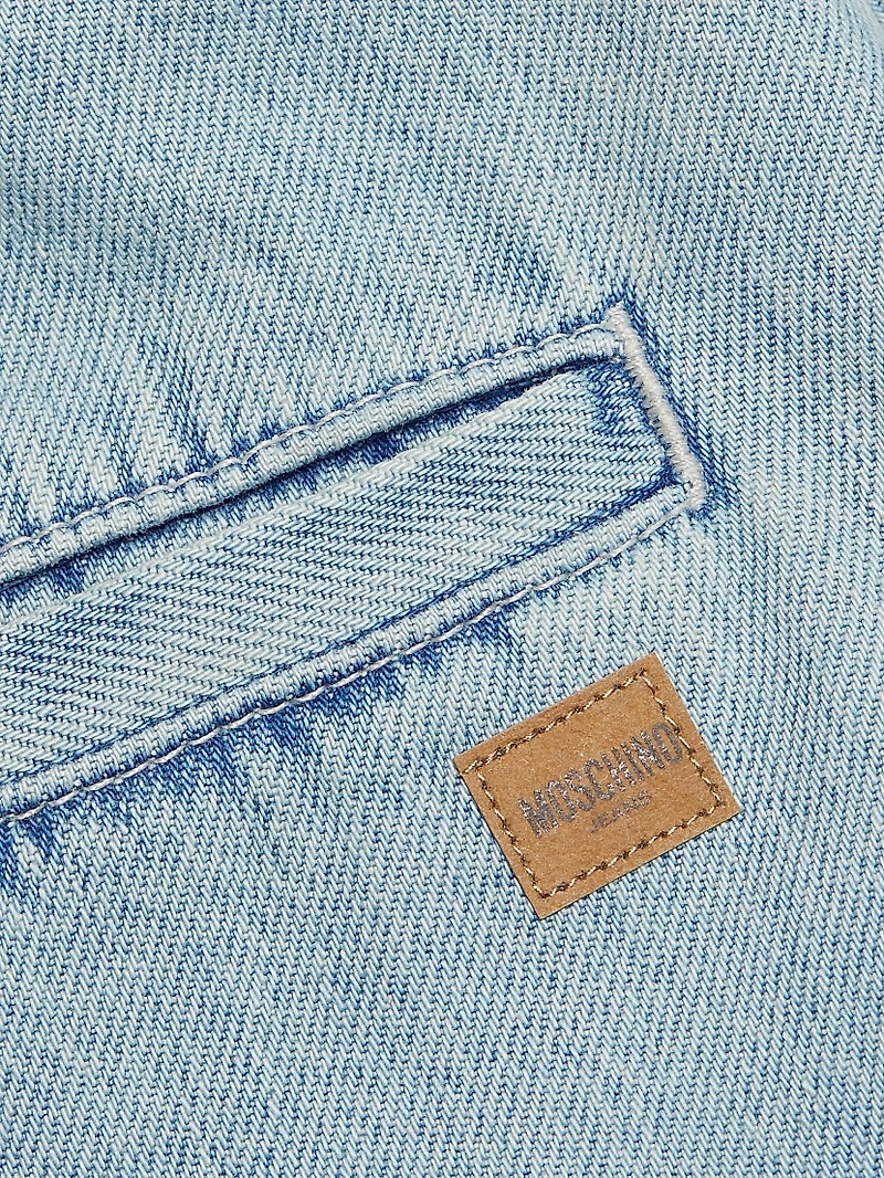 Denim Two-Tone Miniskirt