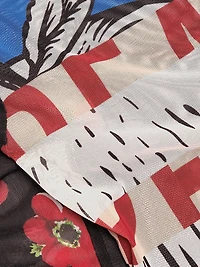 Mixed Print Crop Top