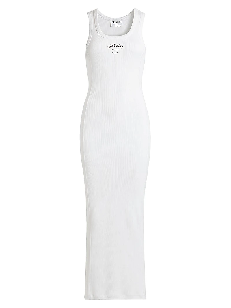 Logo Rib-Knit Body-Con Dress