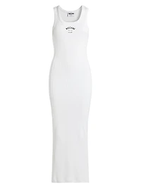 Logo Rib-Knit Body-Con Dress