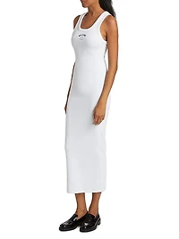 Logo Rib-Knit Body-Con Dress