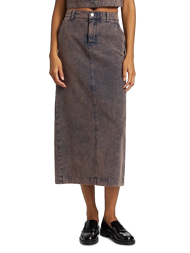 Denim Midi-Skirt