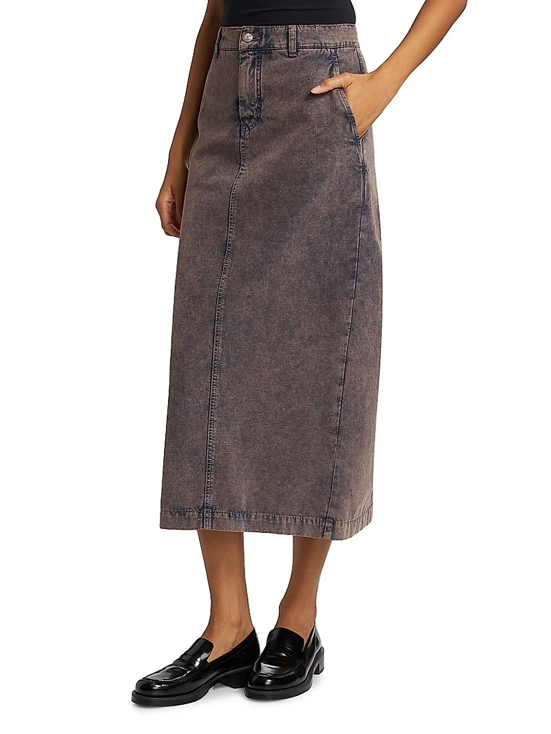 Denim Midi-Skirt