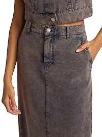 Denim Midi-Skirt