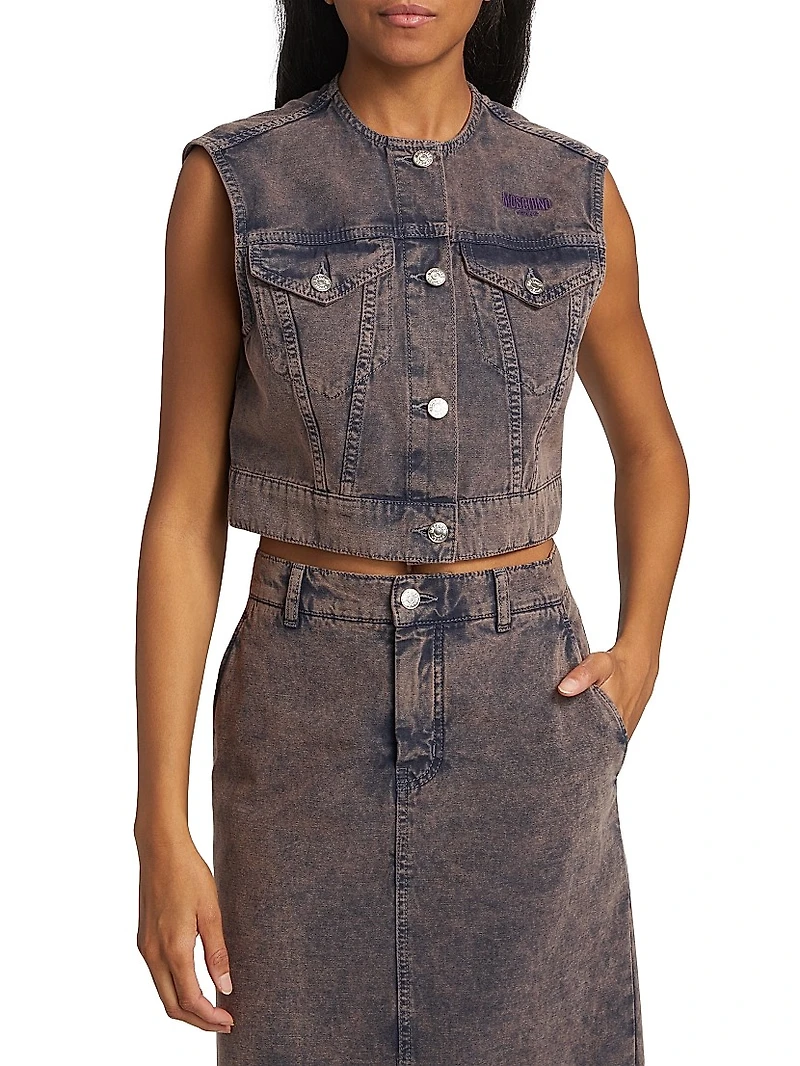 Sleeveless Denim Waistcoat