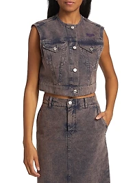 Sleeveless Denim Waistcoat